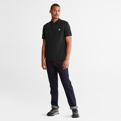 Timberland Mens Millers River Pique Polo Shirt for Men in Black