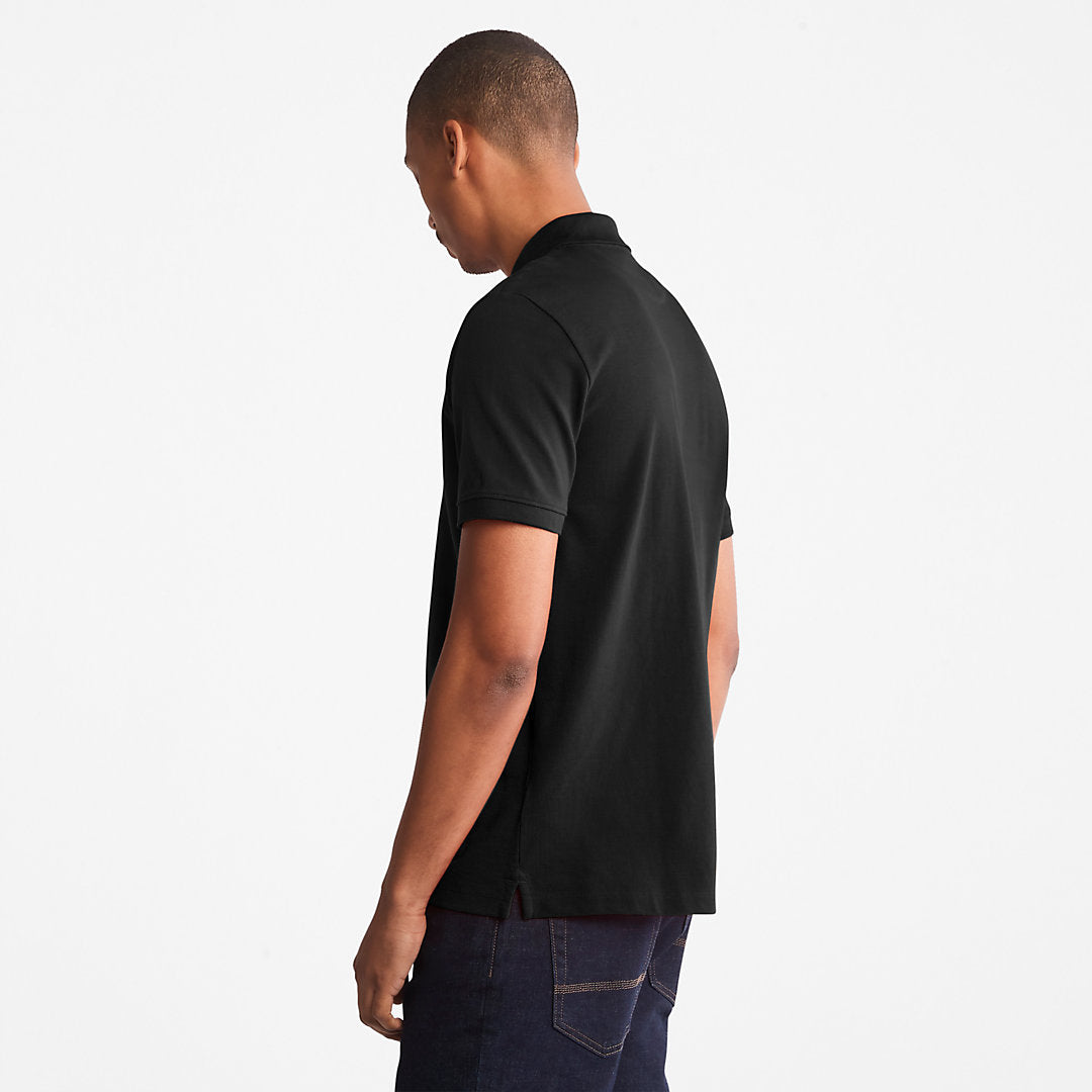 Timberland Mens Millers River Pique Polo Shirt for Men in Black