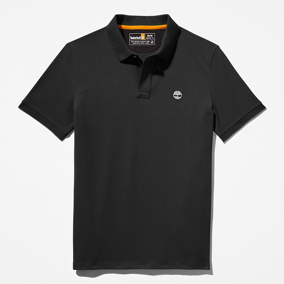 Timberland Mens Millers River Pique Polo Shirt for Men in Black