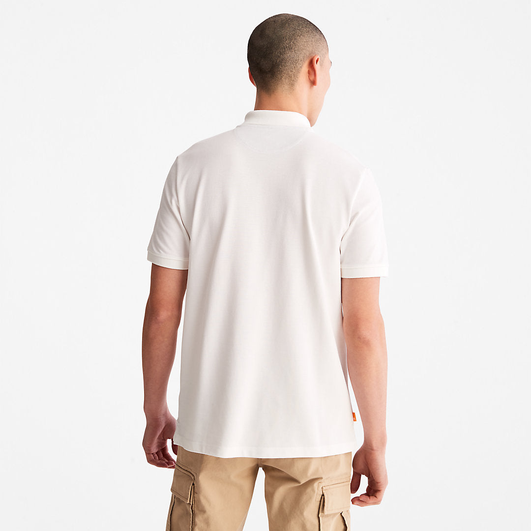 Timberland Mens Millers River Pique Polo Shirt for Men in White