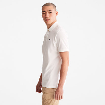 Timberland Mens Millers River Pique Polo Shirt for Men in White