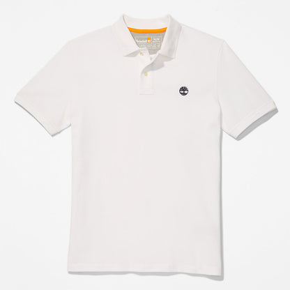 Timberland Mens Millers River Pique Polo Shirt for Men in White