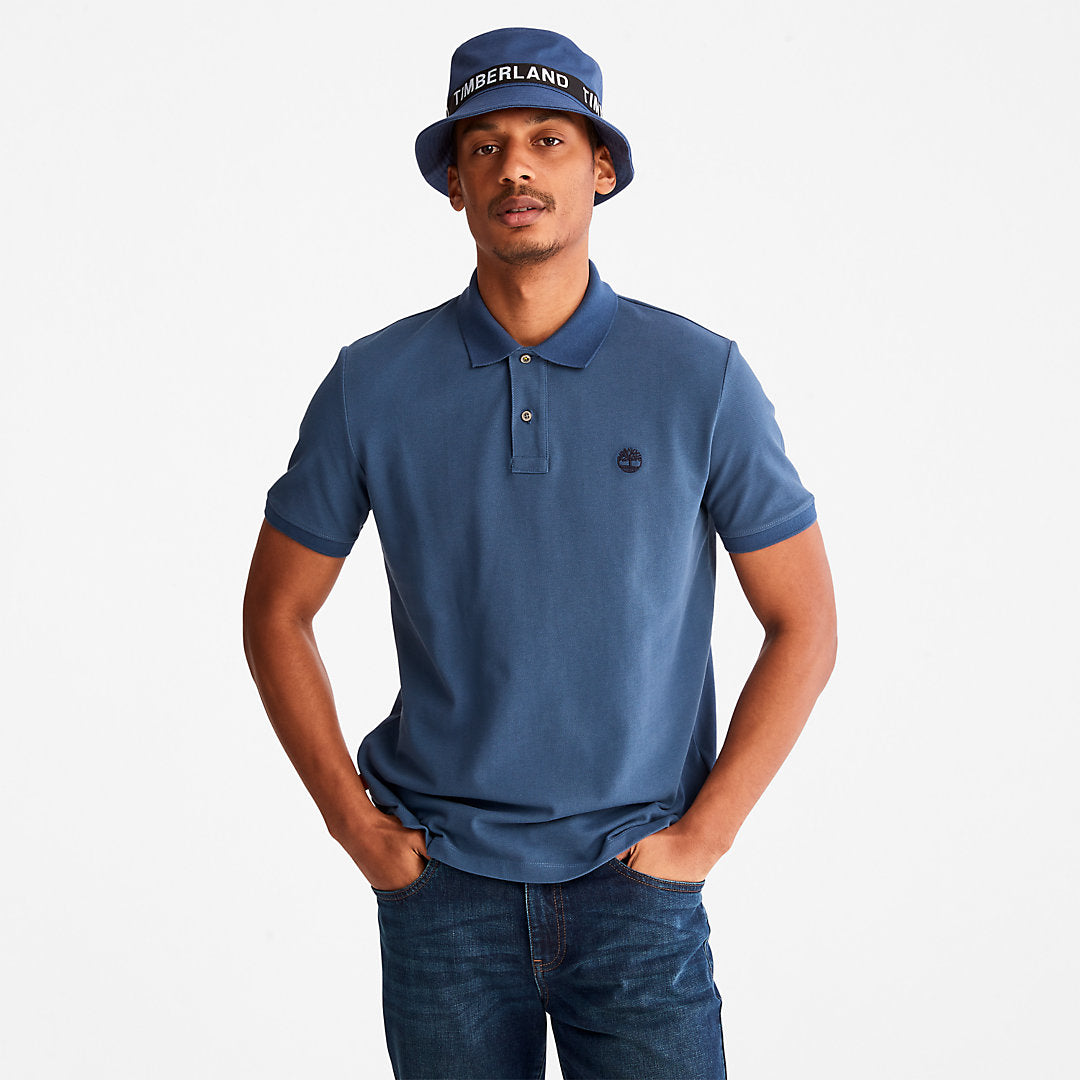Timberland Mens Millers River Pique Polo Shirt for Men in Blue