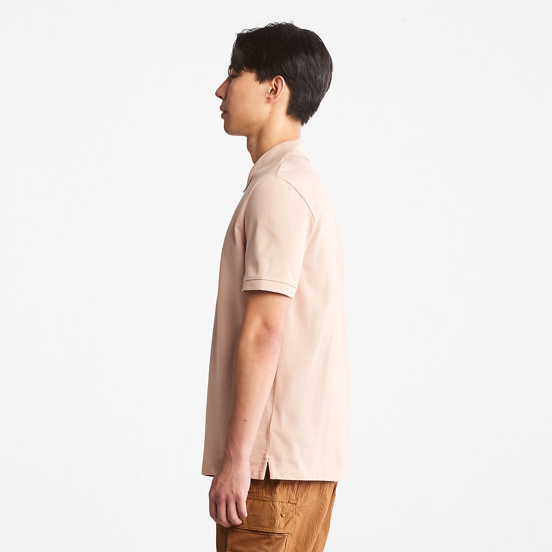 Timberland Mens Millers River Pique Polo Shirt for Men in Light Pink