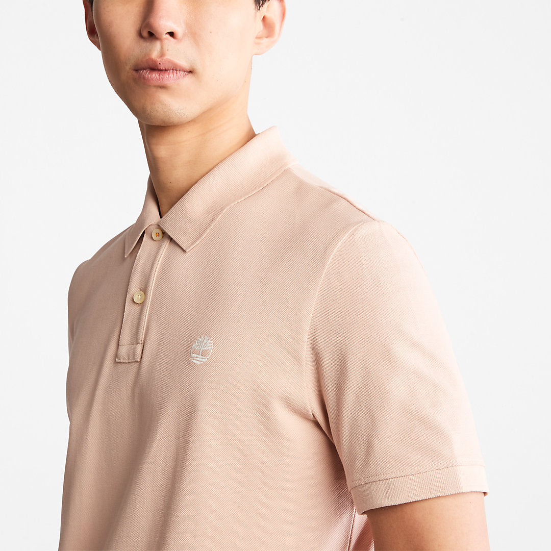Timberland Mens Millers River Pique Polo Shirt for Men in Light Pink