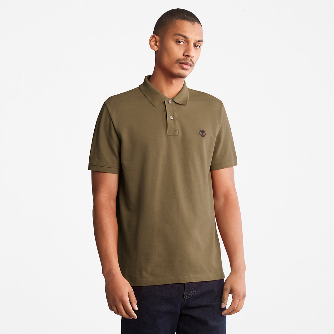 Timberland Mens Millers River Pique Polo Shirt for Men in Dark Green