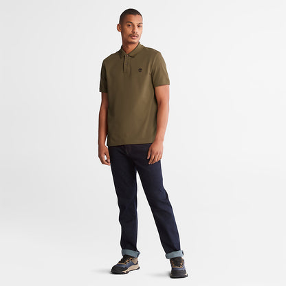 Timberland Mens Millers River Pique Polo Shirt for Men in Dark Green