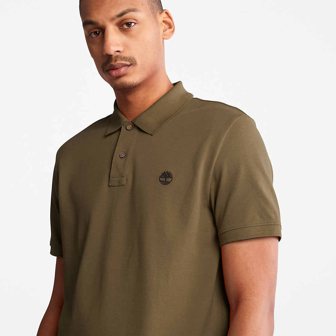Timberland Mens Millers River Pique Polo Shirt for Men in Dark Green