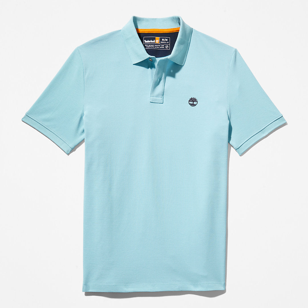 Timberland Mens Millers River Pique Polo Shirt for Men in Light Blue