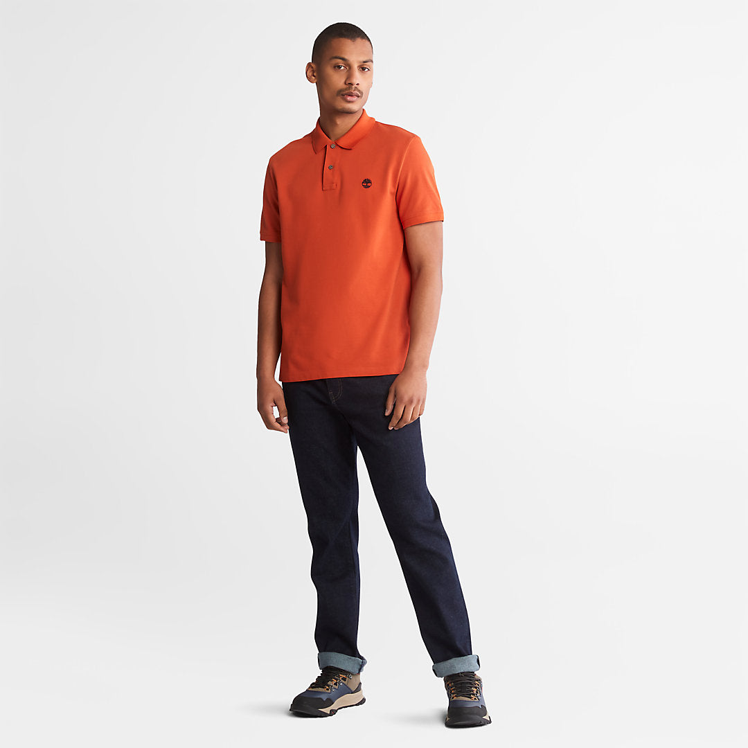 Timberland Mens Millers River Pique Polo Shirt for Men in Orange