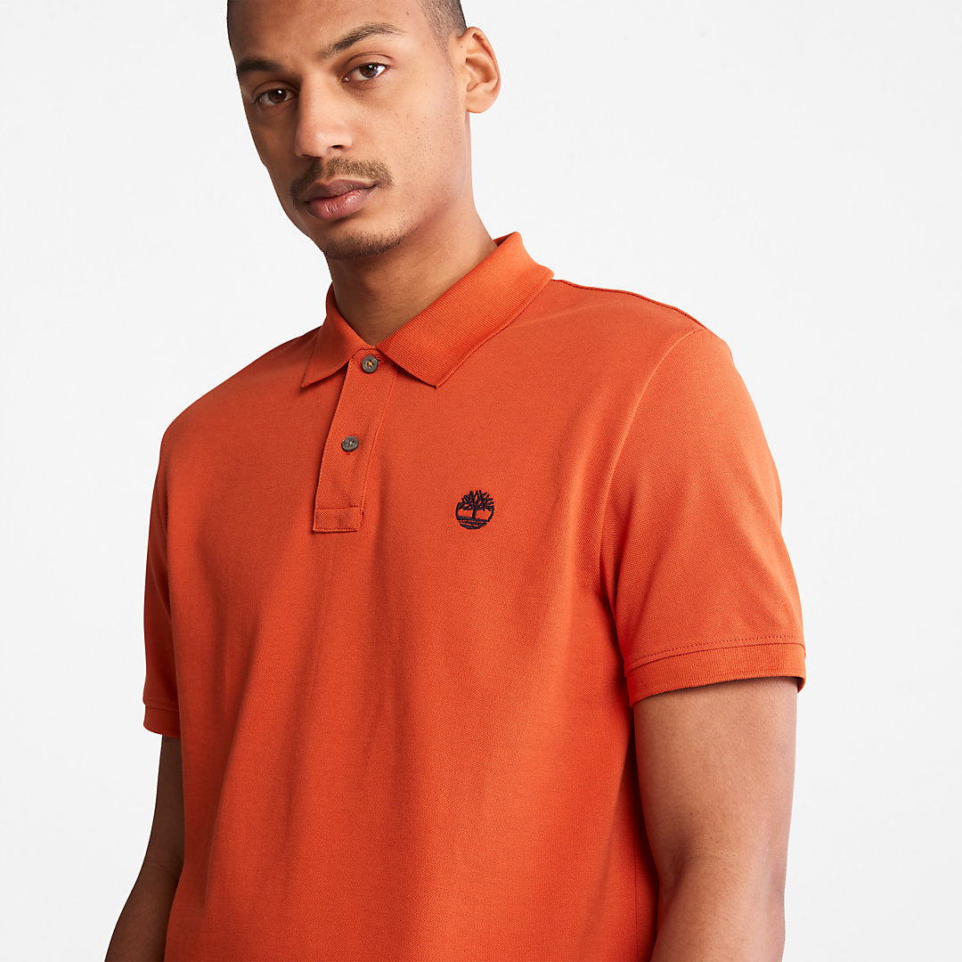 Timberland Mens Millers River Pique Polo Shirt for Men in Orange