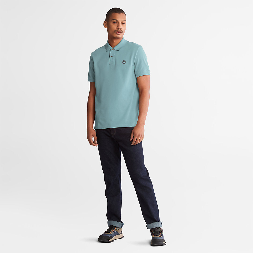 Timberland Mens Millers River Pique Polo Shirt for Men in Light Green
