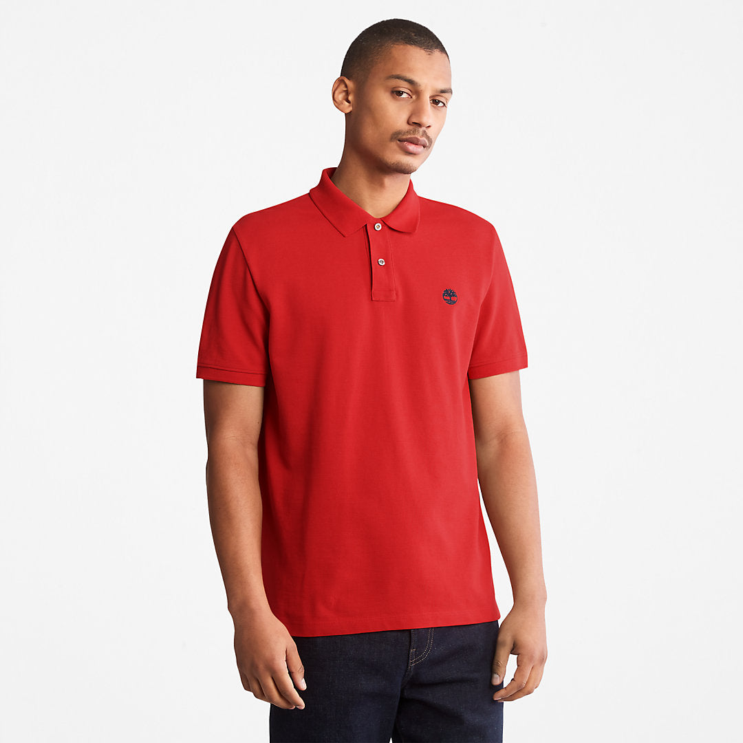 Timberland Mens Millers River Pique Polo Shirt for Men in Red