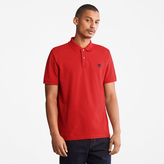 Timberland Mens Millers River Pique Polo Shirt for Men in Red