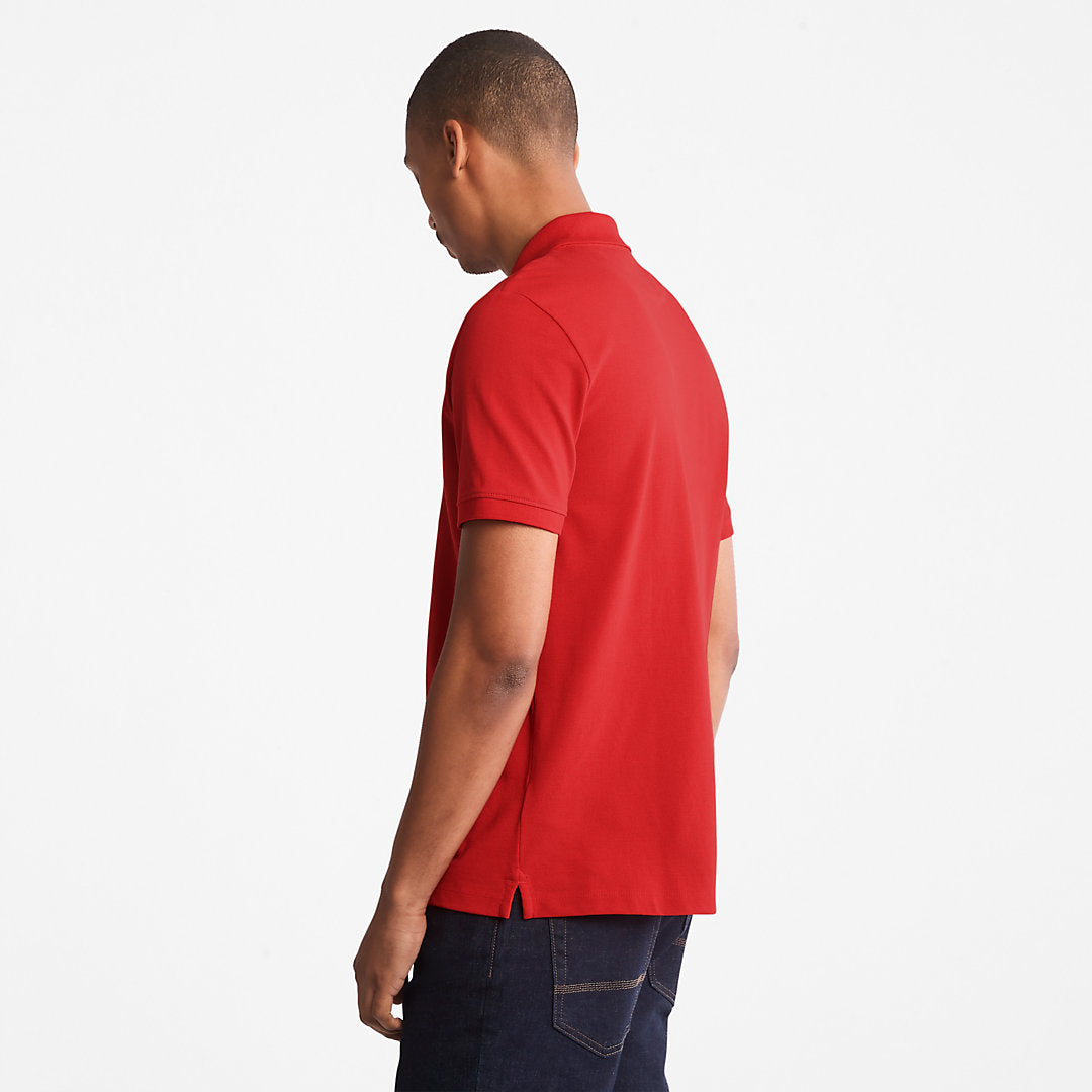 Timberland Mens Millers River Pique Polo Shirt for Men in Red