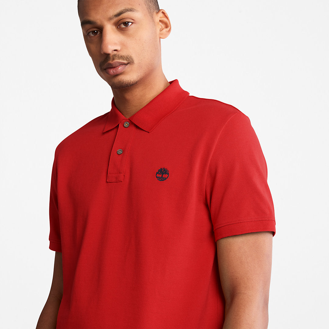 Timberland Mens Millers River Pique Polo Shirt for Men in Red
