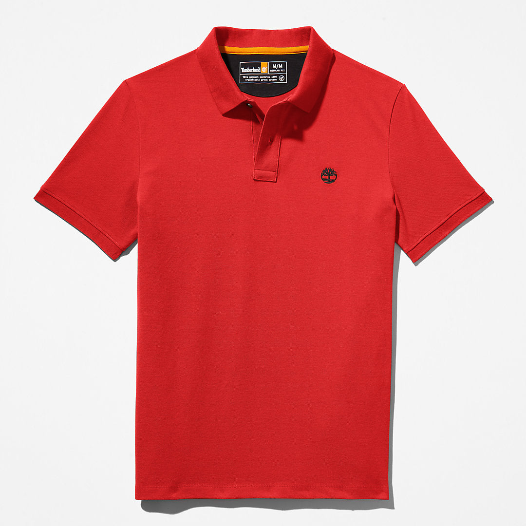 Timberland Mens Millers River Pique Polo Shirt for Men in Red