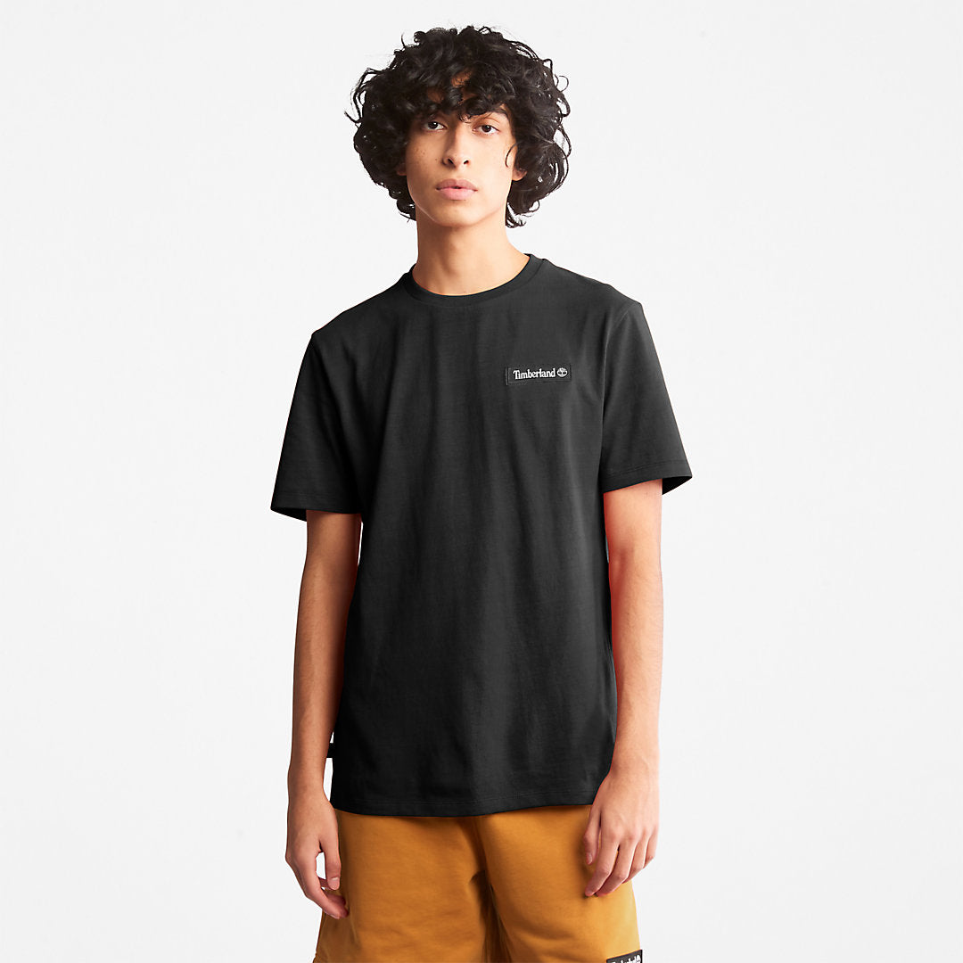 Timberland Mens All Gender Heavyweight Badge T-Shirt in Black