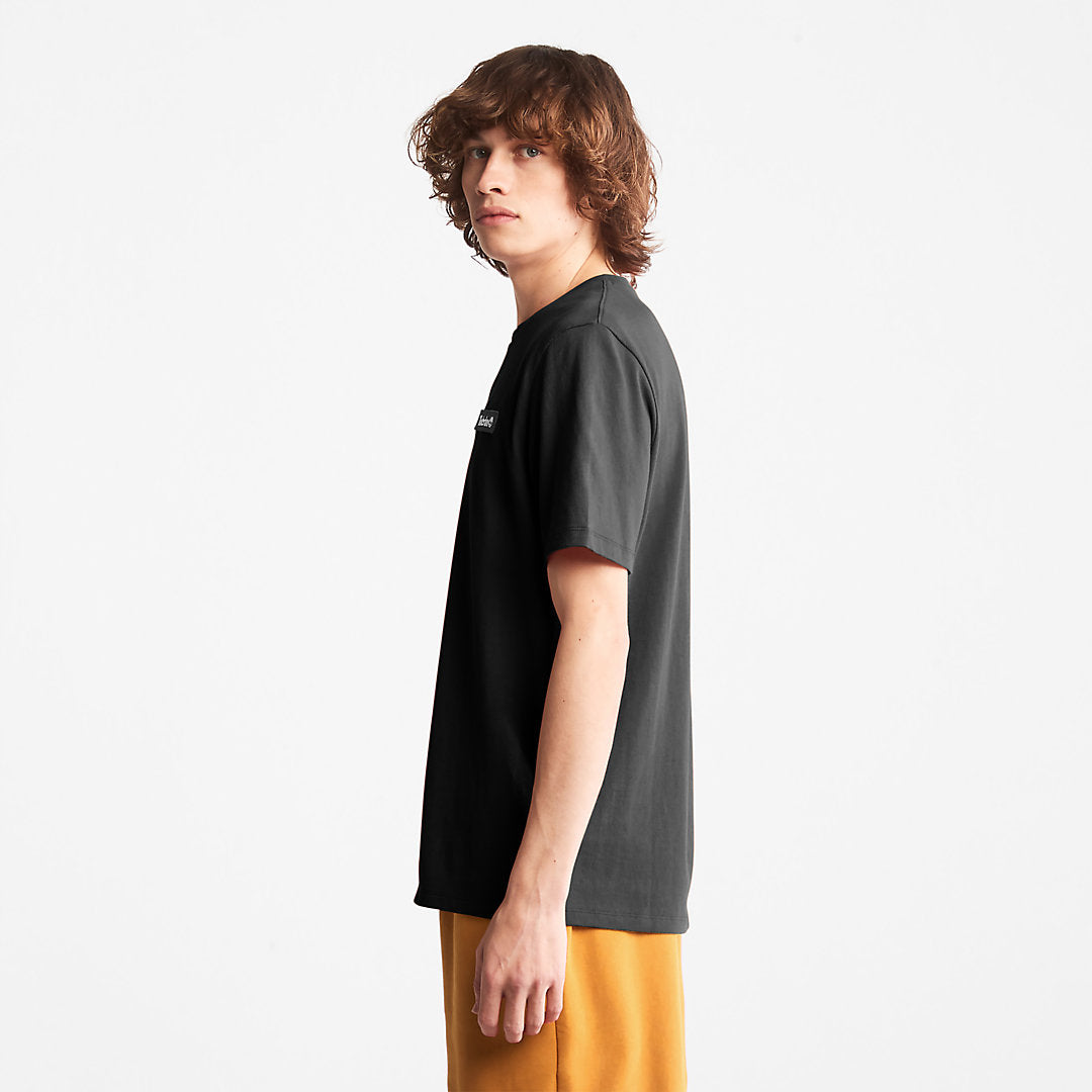 Timberland Mens All Gender Heavyweight Badge T-Shirt in Black