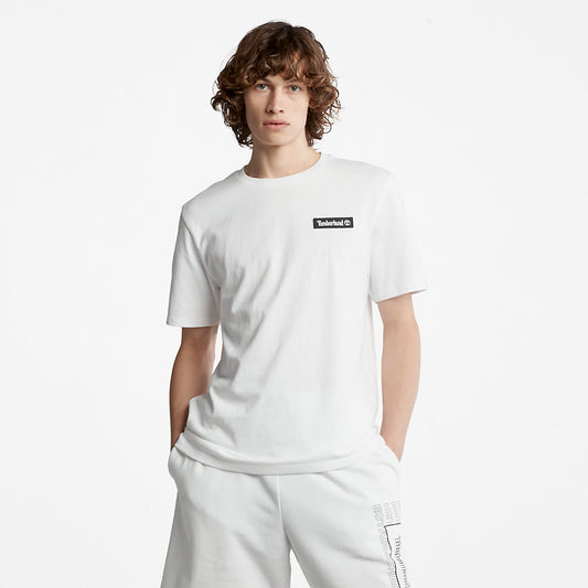 Timberland Mens All Gender Heavyweight Badge T-Shirt in White