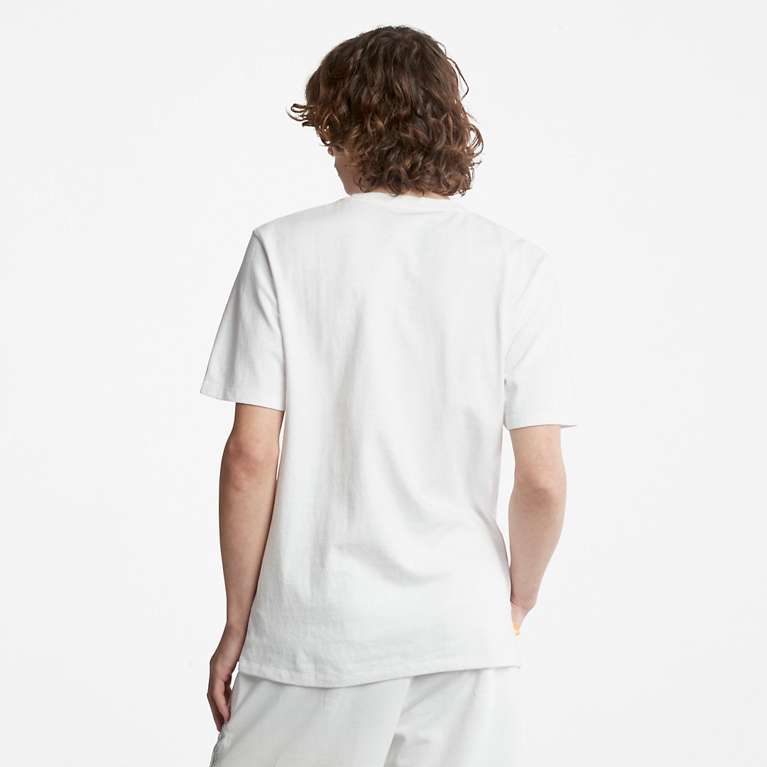 Timberland Mens All Gender Heavyweight Badge T-Shirt in White