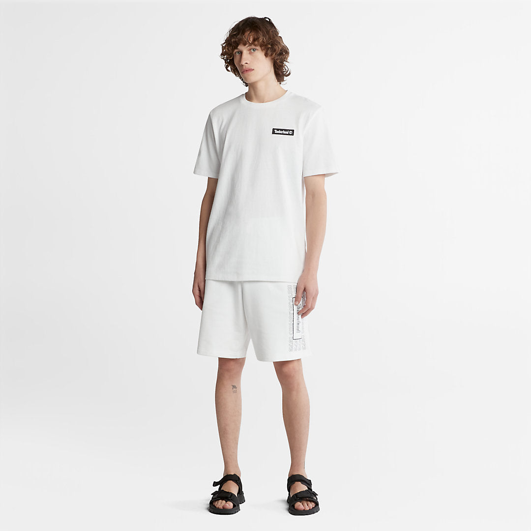 Timberland Mens All Gender Heavyweight Badge T-Shirt in White