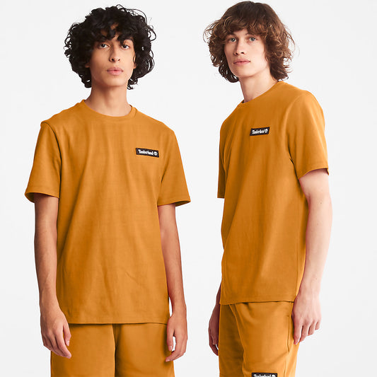 Timberland Mens All Gender Heavyweight Badge T-Shirt in Orange