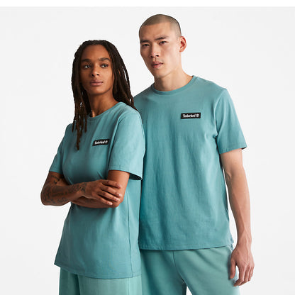Timberland Mens All Gender Heavyweight Badge T-Shirt in Green