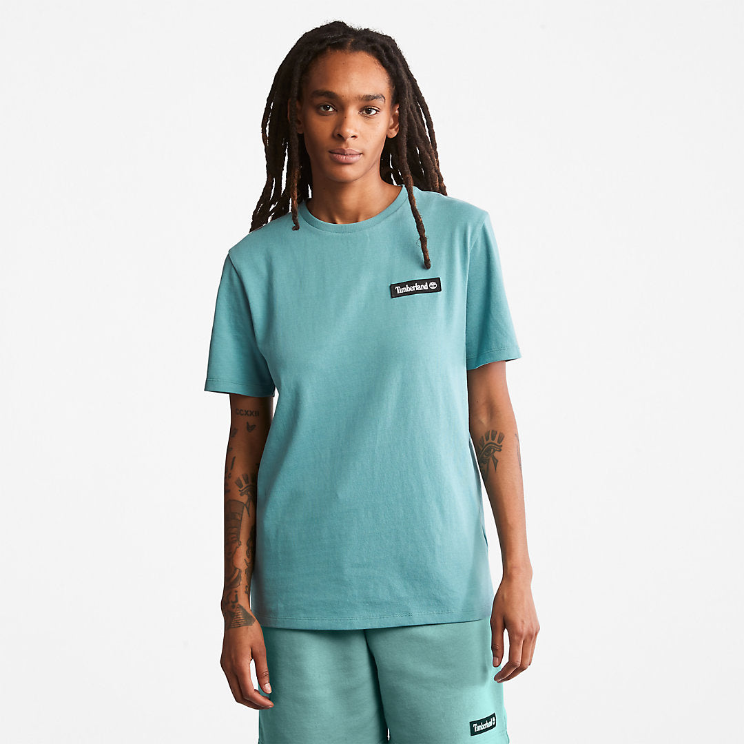 Timberland Mens All Gender Heavyweight Badge T-Shirt in Green