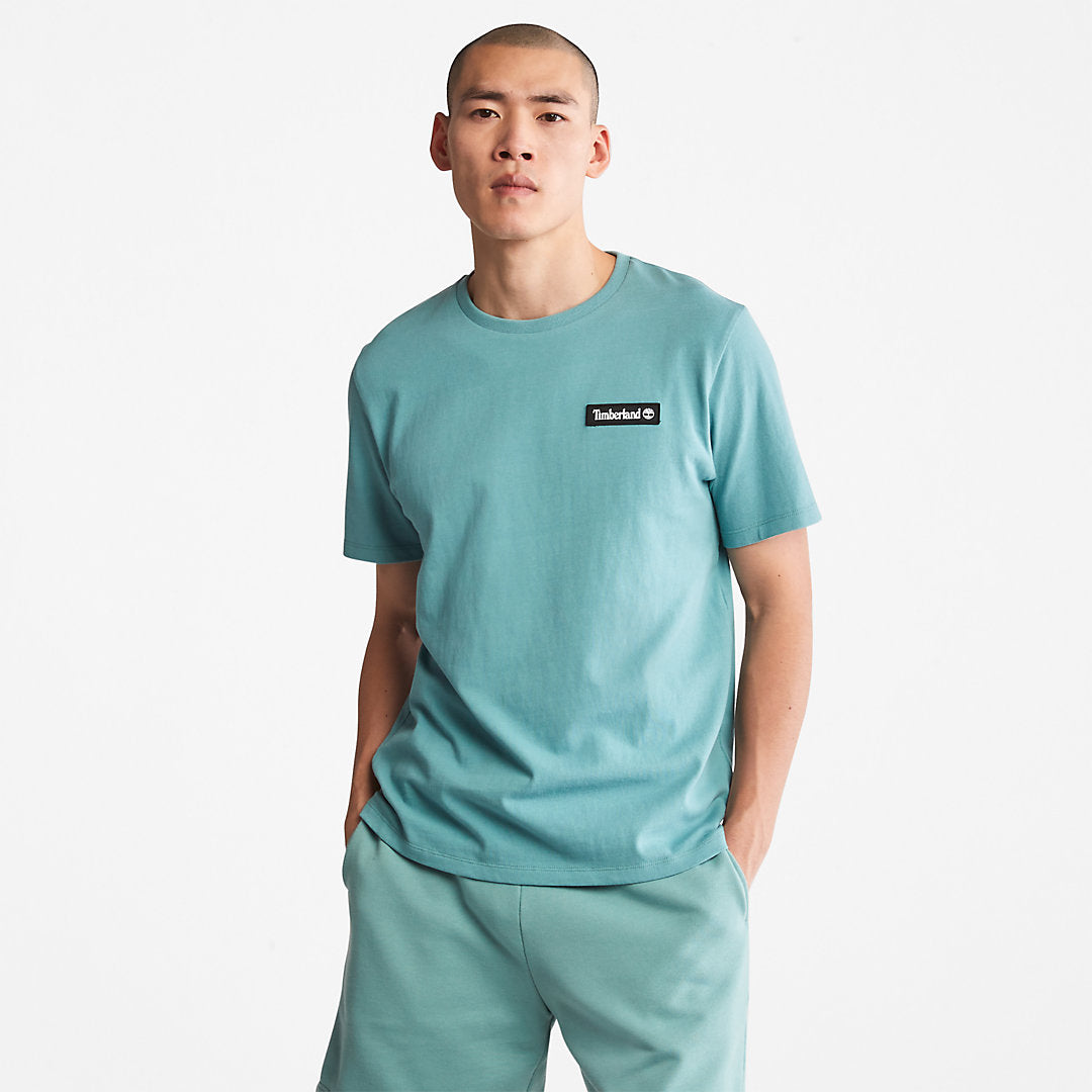 Timberland Mens All Gender Heavyweight Badge T-Shirt in Green