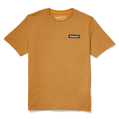 Timberland Mens All Gender Heavyweight Badge T-Shirt in Yellow