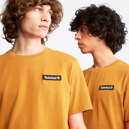 Timberland Mens All Gender Heavyweight Badge T-Shirt in Yellow