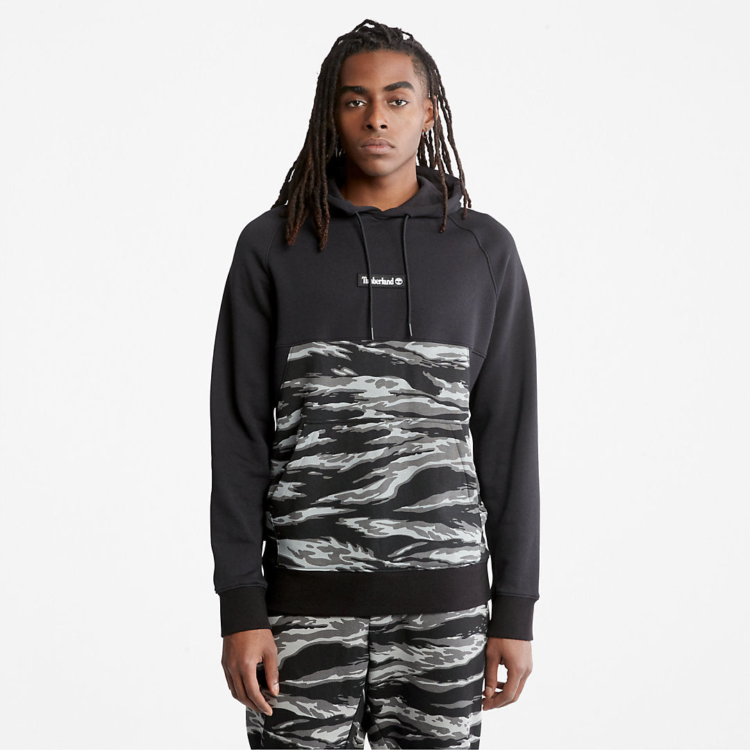 Timberland Mens White Tiger Print Hoodie for Men in Camo