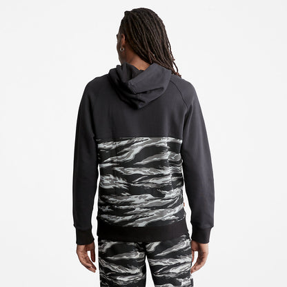 Timberland Mens White Tiger Print Hoodie for Men in Camo