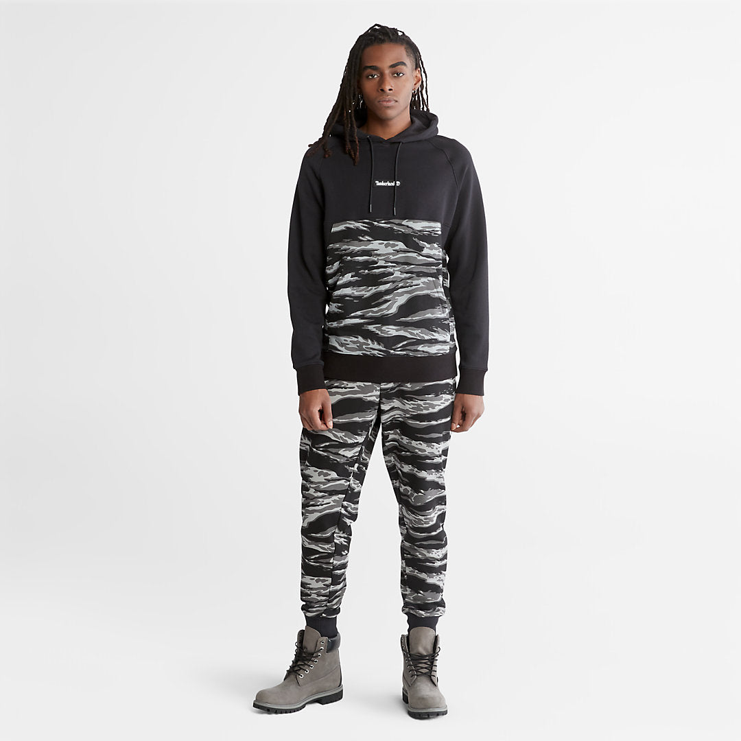 Timberland Mens White Tiger Print Hoodie for Men in Camo