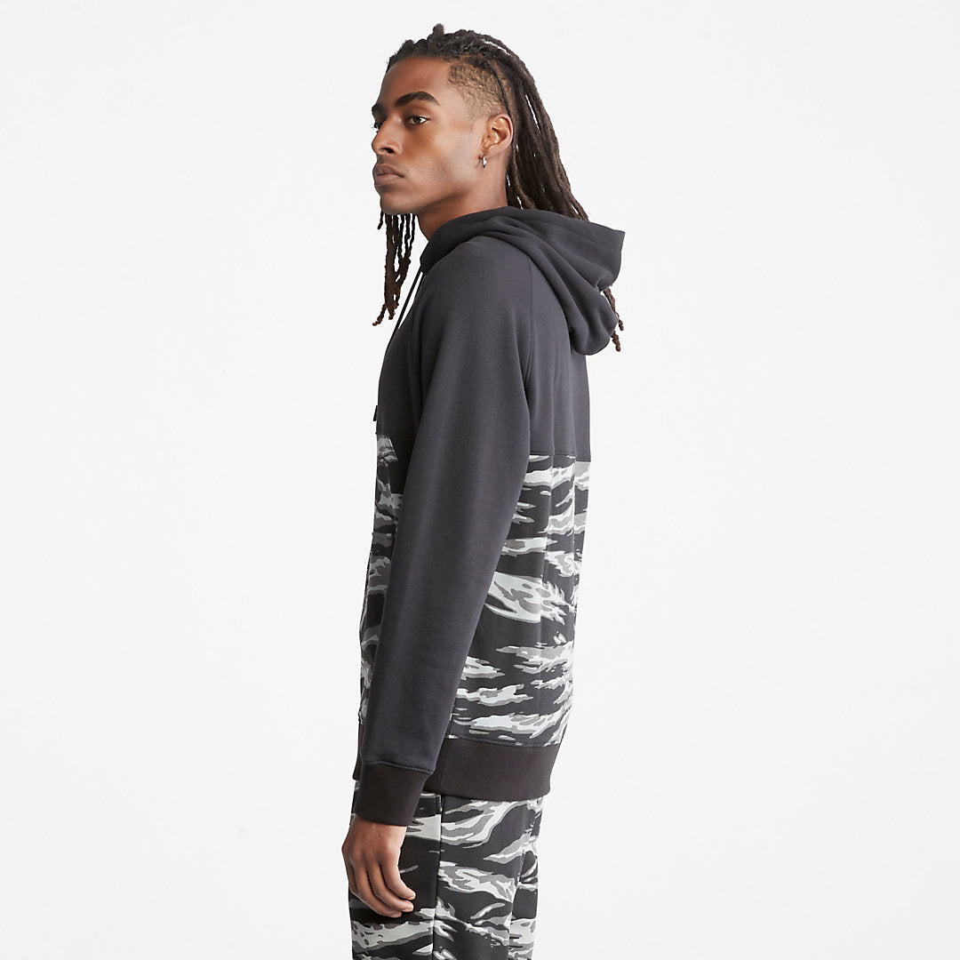 Timberland Mens White Tiger Print Hoodie for Men in Camo
