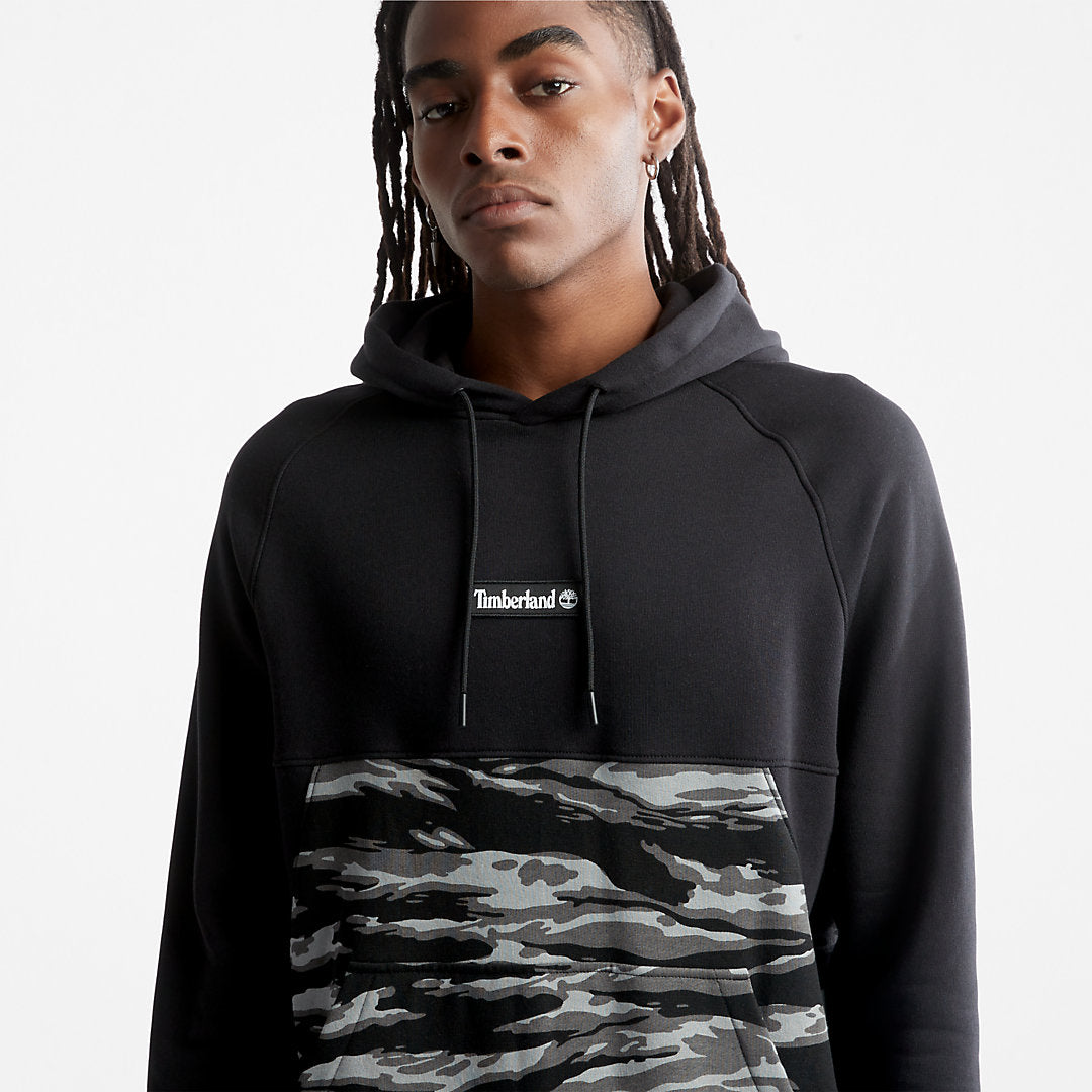 Timberland Mens White Tiger Print Hoodie for Men in Camo