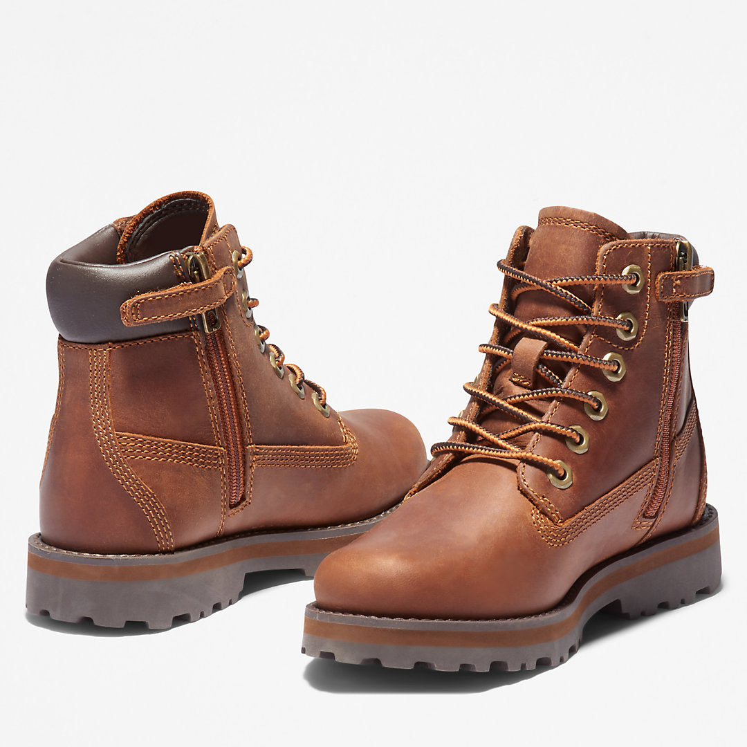 Timberland Kids Courma 6 Inch Side-Zip Boot for Youth in Brown