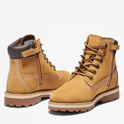 Timberland Kids Courma 6 Inch Side-Zip Boot for Youth in Yellow