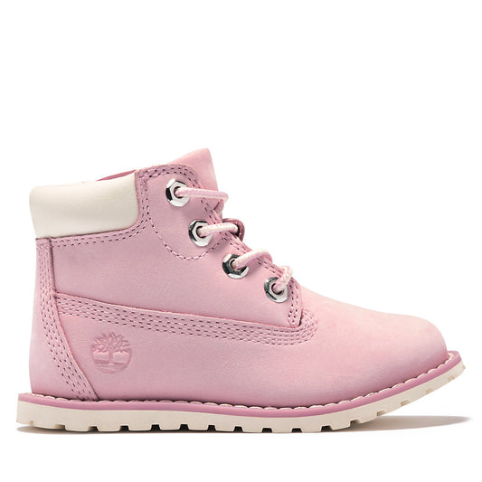 Timberland Kids Toddler Pokey Pine 6-Inch Side-Zip Boots in Pink