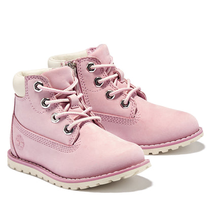 Timberland Kids Toddler Pokey Pine 6-Inch Side-Zip Boots in Pink