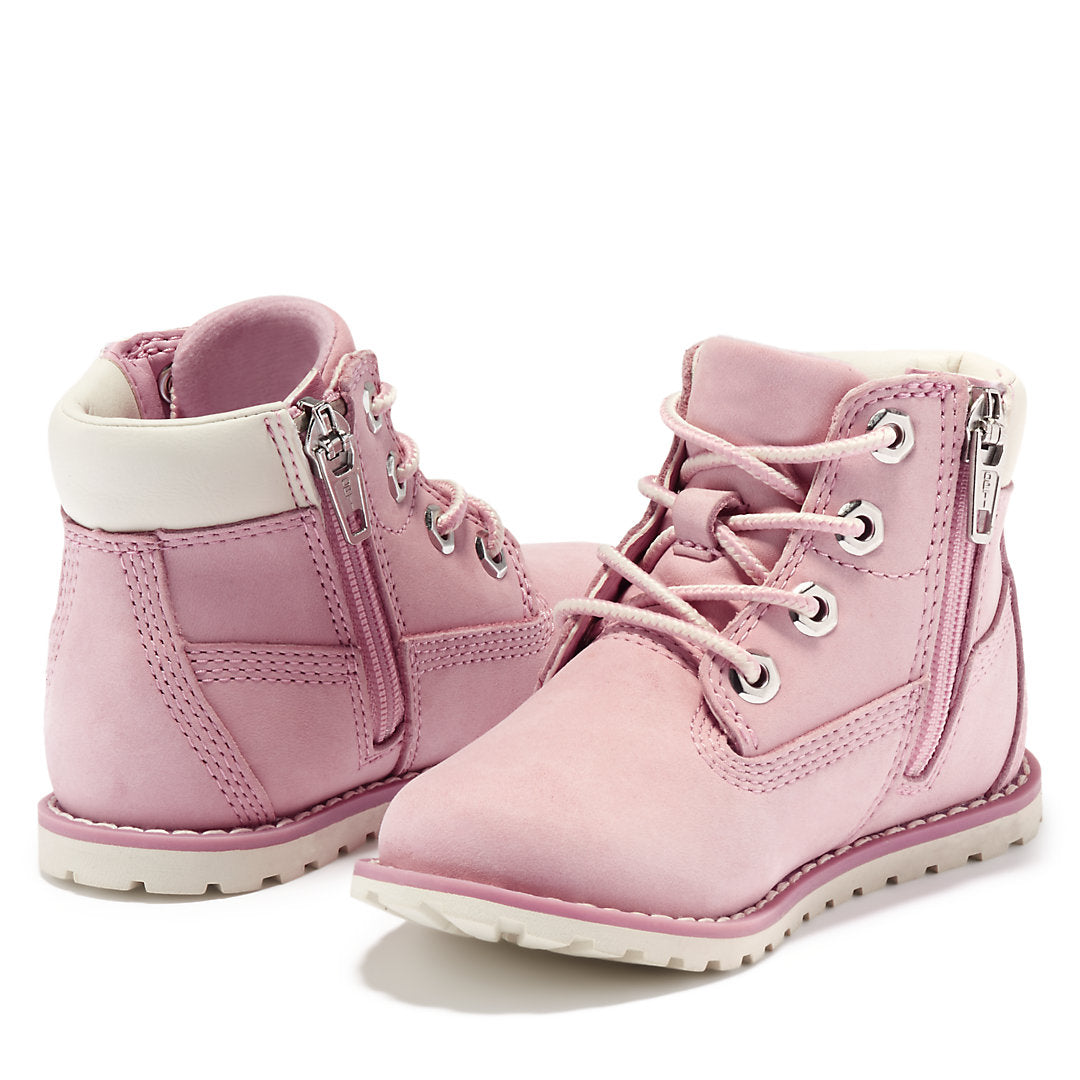 Timberland Kids Toddler Pokey Pine 6-Inch Side-Zip Boots in Pink