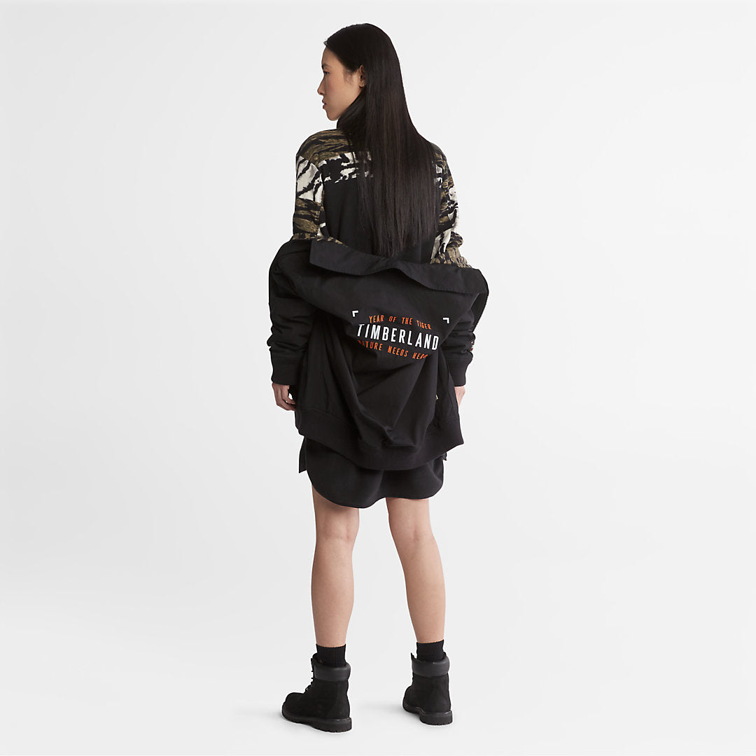 Timberland Mens All Gender Year of the Tiger Bomber Jacket in Black