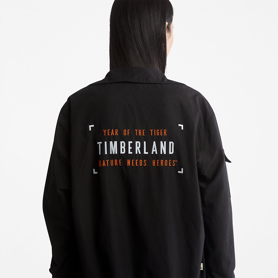 Timberland Mens All Gender Year of the Tiger Bomber Jacket in Black