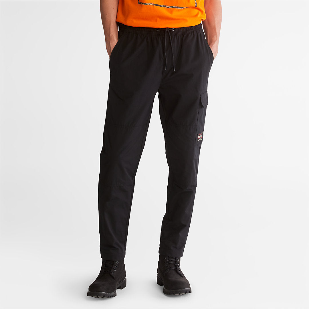Timberland Mens Water-Repellent Cargo Trousers for Men in Black