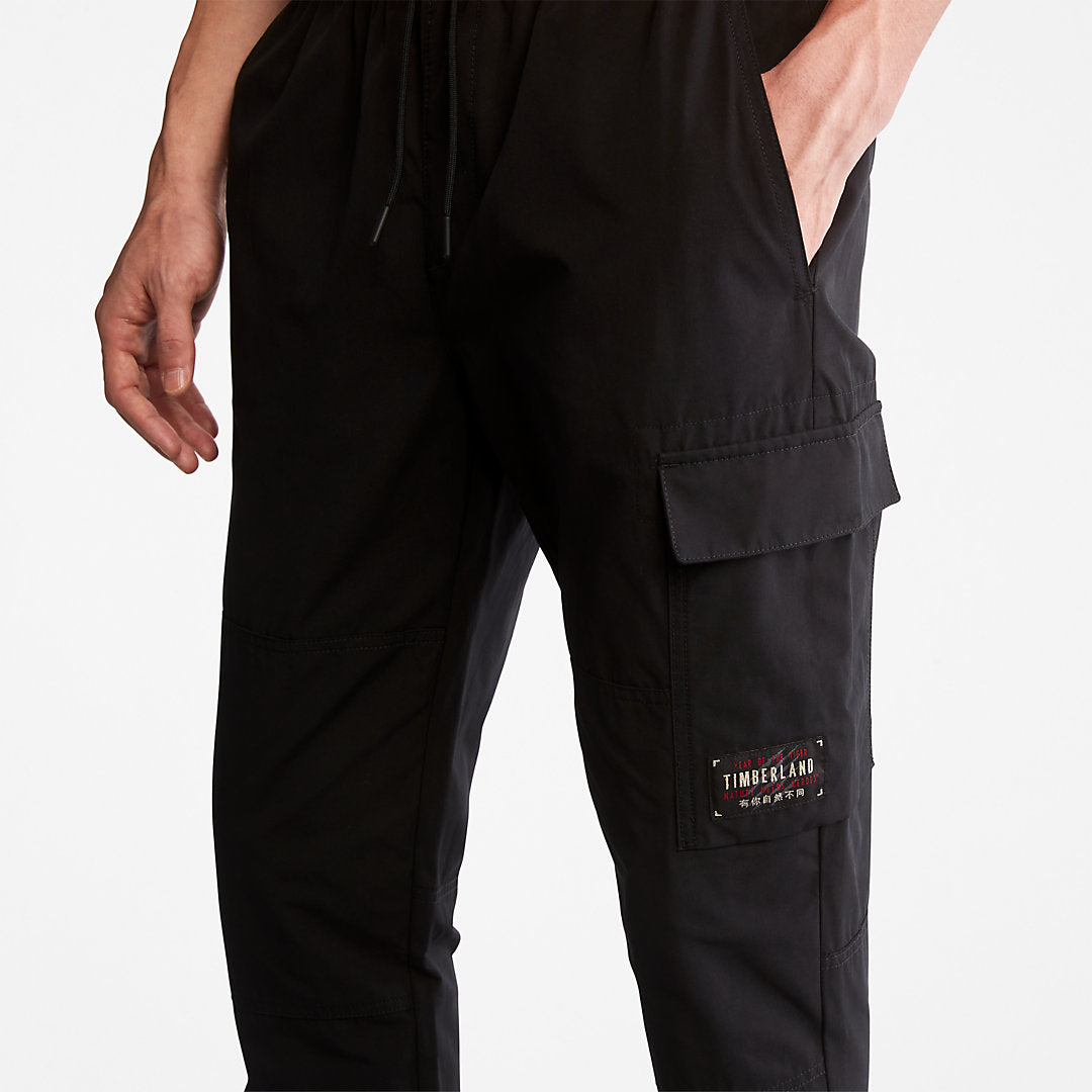 Timberland Mens Water-Repellent Cargo Trousers for Men in Black