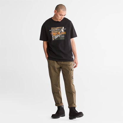 Timberland Mens Year of the Tiger T-Shirt for Men in Black