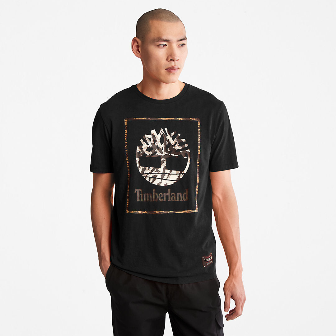 Timberland Mens Year of the Tiger T-Shirt for Men in Black