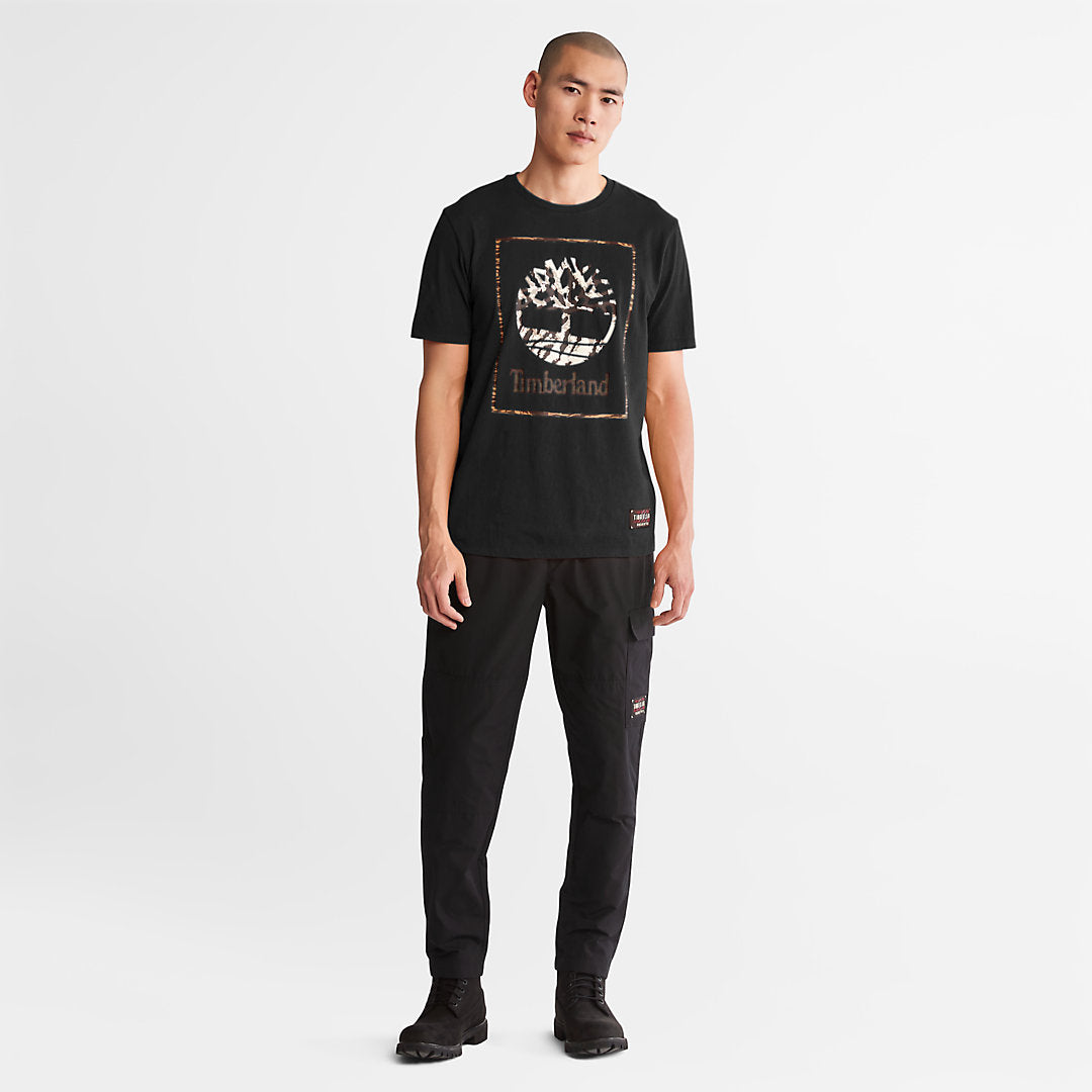 Timberland Mens Year of the Tiger T-Shirt for Men in Black