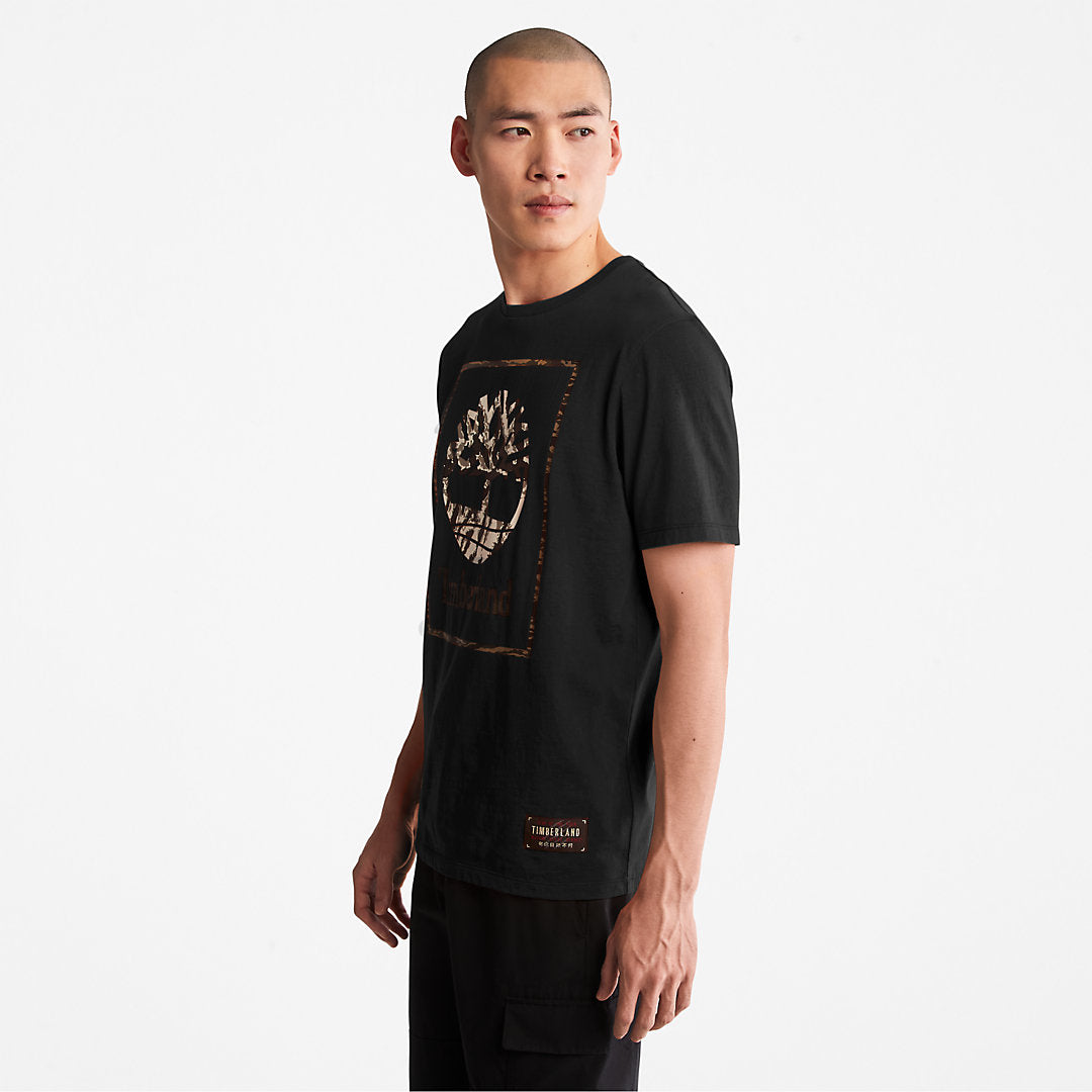 Timberland Mens Year of the Tiger T-Shirt for Men in Black